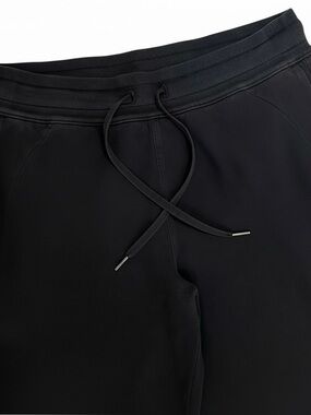 Lululemon Joggers Women 10 Black Scuba High Rise Relaxed Sweat Pant Cotton Terry